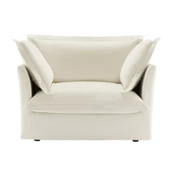 NicBex Couches For Living Room Single Deep Seat Sofa Couch Fabric Slip-covered Armchair With 1 Big Back Cushion And 2 Big Toss Pillows -Nicbex GUEST c371969a 2196 4c79 9de7 da0b692ea404