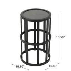 NicBex Modern Metal Outdoor End Table Outdoor Side Table, Patio Table Small Table Outdoor Coffee Table For Backyard, Balcony, Porch
