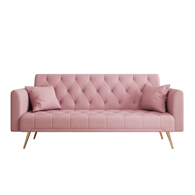 NicBex 71 Inch Velvet Convertible Love Seat Sofa Retro Style Upholstered Sofa Couch For Small Living Room,Bedroom 13 NicBex 71 Inch Velvet Convertible Love Seat Sofa Retro Style Upholstered Sofa Couch For Small Living Room,Bedroom - Image 11