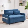 NicBex Loveseat Sofa Modern Upholstered Sleeper Sofa Bed With Adjustable Backrest And Storage Pockets For Bedroom,Living Room,Blue -Nicbex GUEST c6d456b4 807c 4a04 bf1f cf822a86f438