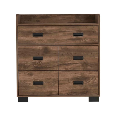 NicBex 5-Drawer Dresser For Bedroom,Classic Wooden Dressers With Black Metal Handles,Chest Of Drawers For Living Room,Reading Room,Hallway 5 NicBex 5-Drawer Dresser For Bedroom,Classic Wooden Dressers With Black Metal Handles,Chest Of Drawers For Living Room,Reading Room,Hallway - Image 3