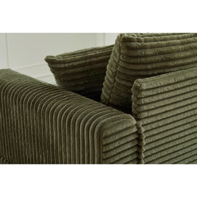 NicBex Couches For Living Room Modern Sectional Couch Flexible Combinations Corduroy Upholstered 2-seater Sofa Couch With Footstool 5 NicBex Couches For Living Room Modern Sectional Couch Flexible Combinations Corduroy Upholstered 2-seater Sofa Couch With Footstool - Image 3