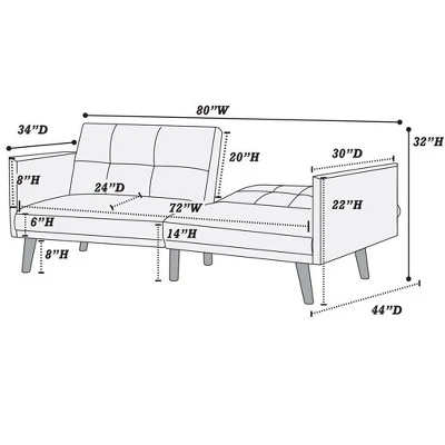 NicBex Modern Comfy Loveseat Sofa Convertible Sleeper Sofa Bed Tufted Buttons Sofa Couch With Wood Legs For Living Room,Apartment 4 NicBex Modern Comfy Loveseat Sofa Convertible Sleeper Sofa Bed Tufted Buttons Sofa Couch With Wood Legs For Living Room,Apartment - Image 2
