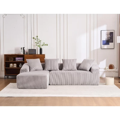 NicBex Couches For Living Room Modern Sectional Couch Full Sponge Compression 3-seater Sofa Couch Combining Chaise Longue 8 NicBex Couches For Living Room Modern Sectional Couch Full Sponge Compression 3-seater Sofa Couch Combining Chaise Longue - Image 6