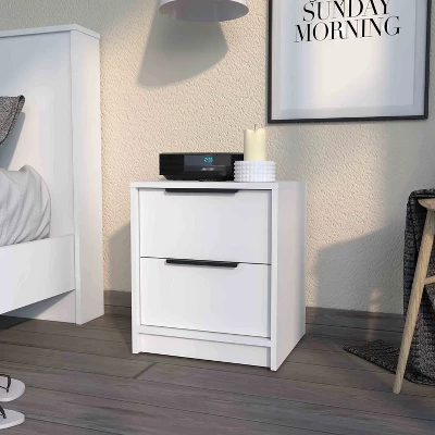 NicBex 18.8" Washington Wood Nightstand,Contemporary Night Stand With 2 Drawers,Bedside Table For Bedroom,Living Room,Bedroom Furniture 9 NicBex 18.8" Washington Wood Nightstand,Contemporary Night Stand With 2 Drawers,Bedside Table For Bedroom,Living Room,Bedroom Furniture - Image 7