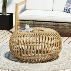 NicBex 19.7"/29.5" Wicker Outdoor Side Table,Woven Round End Table With Open Structure,Patio Table For Deck,Garden,Pool,Outdoor Furniture,Light Brown 17 NicBex 19.7"/29.5" Wicker Outdoor Side Table,Woven Round End Table With Open Structure,Patio Table For Deck,Garden,Pool,Outdoor Furniture,Light Brown -Nicbex GUEST cb67c1c2 74dc 4682 8aea aecb320a33ea