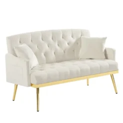 NicBex Teddy Fabric Loveseat Sofa Modern Upholstered Loveseat Couch With Metal Legs Small Tufted Sofa Couch For Bedroom,Living Room 12 NicBex Teddy Fabric Loveseat Sofa Modern Upholstered Loveseat Couch With Metal Legs Small Tufted Sofa Couch For Bedroom,Living Room -Nicbex GUEST cdadc592 44ae 41e3 a47e cc8e8f0b42b9