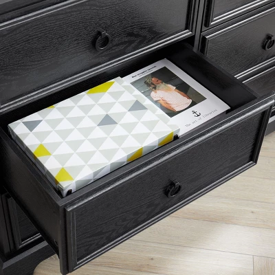 NicBex Modern Farmhouse 6-Drawer Dresser,Stylish Tall Dressers With Ring Handles,Chest Of Drawers For Bedroom,Living Room,Dining Room,Hallway 5 NicBex Modern Farmhouse 6-Drawer Dresser,Stylish Tall Dressers With Ring Handles,Chest Of Drawers For Bedroom,Living Room,Dining Room,Hallway - Image 3