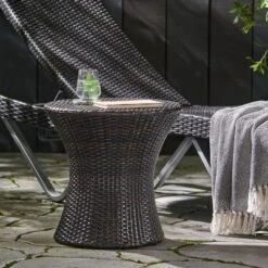 NicBex Hourglass PE Rattan Side Table, Weather-Resistant Outdoor&Indoor End Table, Boho Patio Stool For Poolside & Garden 15 NicBex Hourglass PE Rattan Side Table, Weather-Resistant Outdoor&Indoor End Table, Boho Patio Stool For Poolside & Garden -Nicbex GUEST d1781b22 68fe 4012 88e4 0d53a7619645