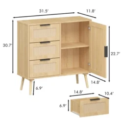 NicBex Modern 3-Drawer Rattan Bedroom Dressers With Storage Cabinet,Chest Of Drawers For Bedroom,Entryway,Square Wooden Dresser 9 NicBex Modern 3-Drawer Rattan Bedroom Dressers With Storage Cabinet,Chest Of Drawers For Bedroom,Entryway,Square Wooden Dresser -Nicbex GUEST d227d7db bded 478b ab67 67f38b0f8b05
