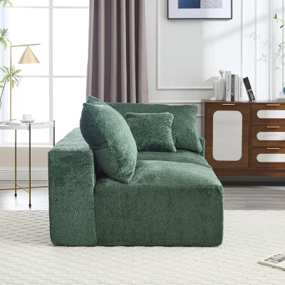 NicBex Couches For Living Room 2-Seat Deep Seat Sofa Chenille Fabric Upholstered Modern Sofa Couch With Memory Foam And Pillows, Emerald 3 NicBex Couches For Living Room 2-Seat Deep Seat Sofa Chenille Fabric Upholstered Modern Sofa Couch With Memory Foam And Pillows, Emerald