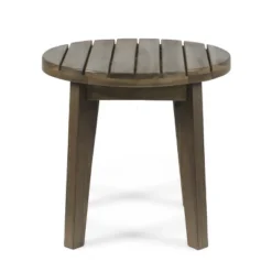 NicBex 16" Solid Acacia Wood Side Table, Rustic Outdoor End Table, Natural Water-Resistant Patio Stool For Garden Yard Pool -Nicbex GUEST d258ca48 a967 4b5a 86b2 cf9cc245855a