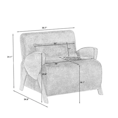 NicBex Couches For Living Room 31" Modern Accent Armchair Comfy Sofa Modern Lounge Chair Upholstered Single Sofa Couch With 1 Throw Pillow 3 NicBex Couches For Living Room 31" Modern Accent Armchair Comfy Sofa Modern Lounge Chair Upholstered Single Sofa Couch With 1 Throw Pillow