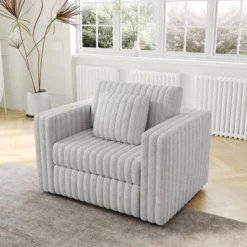 NicBex Couches For Living Room 44.9" Single Sofa Minimalist Corduroy Upholstered Sofa Couch With Pull Out Storage And 1 Piilow For Bedroom -Nicbex GUEST d44a113d 66c5 4ba1 bd3f b44e34369ad2