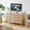 NicBex Wooden Double Dresser With 6/8 Rattan Drawers,Dresser TV Stand For Living Room,Chest Of Drawers For Bedroom,Closet,Hallway -Nicbex GUEST d5ccb67b 36fc 41d7 b68a 51ee9b35a1e0