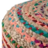 NicBex Round Braided Pouf Ottoman Versatile Accent Furniture For Comfort And Additional Seating, Multi Color