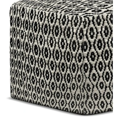 NicBex Modern Square Woven Pouf Ottoman Soft And Comfortable Utdoor/Indoor Footstool For Living Room, Bedroom, Black/White 4 NicBex Modern Square Woven Pouf Ottoman Soft And Comfortable Utdoor/Indoor Footstool For Living Room, Bedroom, Black/White - Image 2