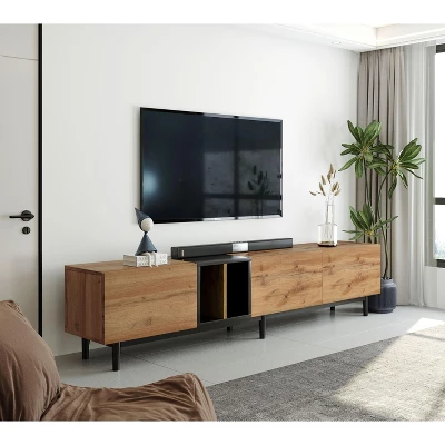 NicBex TV Stand Modern TV Stand Entertainment Center With Large Storage Cabinet For 80'' TV For Living Room, Bedroom 3 NicBex TV Stand Modern TV Stand Entertainment Center With Large Storage Cabinet For 80'' TV For Living Room, Bedroom
