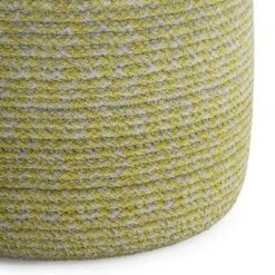 NicBex Round Braided Pouf Ottoman Versatile Accent Furniture For Comfort And Additional Seating, Muted Yellow/Natural -Nicbex GUEST d7bfe2ac 44fc 4f37 b5a4 5ba6abba1a16