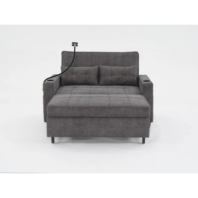 NicBex Swivel Sofa Bed Modern Adjustable Backrest 360° Rotating Phone Holder Convertible Sleeper Living Room Multifunctional For Living Room 5 NicBex Swivel Sofa Bed Modern Adjustable Backrest 360° Rotating Phone Holder Convertible Sleeper Living Room Multifunctional For Living Room - Image 3