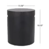 NicBex 15.5" Modern Round Outdoor Side End Table,Lightweight Concrete Patio End Table,Outdoor Accent Table For Deck,Garden
