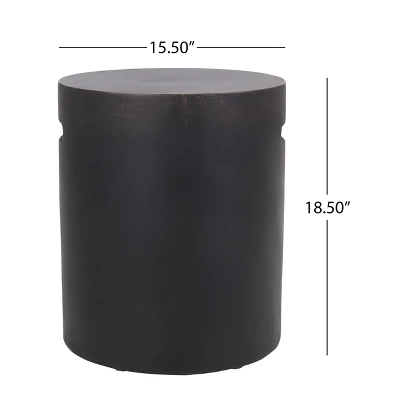 NicBex 15.5" Modern Round Outdoor Side End Table,Lightweight Concrete Patio End Table,Outdoor Accent Table For Deck,Garden 3 NicBex 15.5" Modern Round Outdoor Side End Table,Lightweight Concrete Patio End Table,Outdoor Accent Table For Deck,Garden