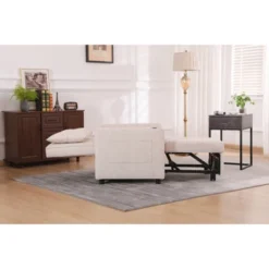 NicBex 3-in-1 Convertible Sleeper Chair,Modern Folding Sofa Bed With Side Pocket,Comfortable Couches With USB Port For Living Room,Gray/Beige/Blue -Nicbex GUEST d92dc415 384e 4d5e becd efbcb4048851