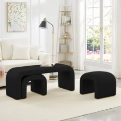 NicBex Set Of 3 U-Shaped Pouf Ottoman Benches, Modular Seating For Entryway, Bedroom End Of Bed, Teddy Fabric Footrest Stool 20 NicBex Set Of 3 U-Shaped Pouf Ottoman Benches, Modular Seating For Entryway, Bedroom End Of Bed, Teddy Fabric Footrest Stool -Nicbex GUEST dce049ab 3376 4846 af26 6197ef700fc0