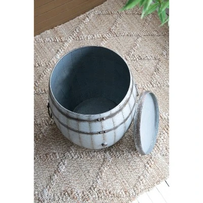 NicBex Outdoor End Table Modern Drum Outdoor Coffee Table Outdoor Side Table, Drum Patio Table Small Table For Backyard, Balcony, Porch 7 NicBex Outdoor End Table Modern Drum Outdoor Coffee Table Outdoor Side Table, Drum Patio Table Small Table For Backyard, Balcony, Porch - Image 5