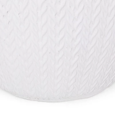 NicBex 15.75" Outdoor Side Table,Lightweight Concrete Patio End Table With Woven Design,Modern Accent Table For Garden,Patio & Deck 6 NicBex 15.75" Outdoor Side Table,Lightweight Concrete Patio End Table With Woven Design,Modern Accent Table For Garden,Patio & Deck - Image 4