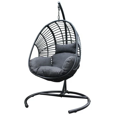 NicBex Indoor Outdoor Hanging Egg Chair With Cushion And C Type Base For Patio Bedroom Porch Garden 8 NicBex Indoor Outdoor Hanging Egg Chair With Cushion And C Type Base For Patio Bedroom Porch Garden - Image 6