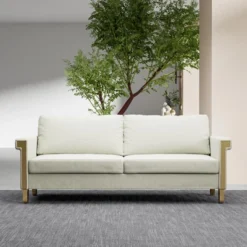 NicBex Couches For Living Room 76" Sofa Velvet Upholstered 2-Seat Couch Soft Sponges Modern Designs Sofa With Gold Trim And Cozy Cushions 14 NicBex Couches For Living Room 76" Sofa Velvet Upholstered 2-Seat Couch Soft Sponges Modern Designs Sofa With Gold Trim And Cozy Cushions -Nicbex GUEST e491c7ca 3547 445e 8c87 8aa211371d15