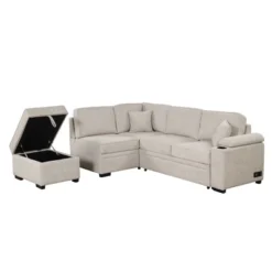 NicBex Modern 84.75" Pull Out Sofa Bed Velvet Convertible Sleeper Sofa With Storage Ottoman For Living Room -Nicbex GUEST e50eb13b b909 47e1 83bc efb41207c14b