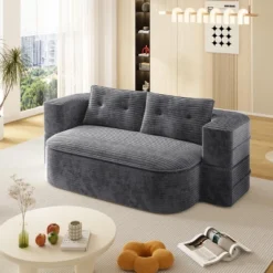 NicBex Plush Corduroy Upholstered Sofa Couch With Innovative Foldable Design,2-Seater Futon Couch Sofa Bed For Living Room,Bedroom 14 NicBex Plush Corduroy Upholstered Sofa Couch With Innovative Foldable Design,2-Seater Futon Couch Sofa Bed For Living Room,Bedroom -Nicbex GUEST e58e81fd 36fe 47a3 9166 67bcedf0825d