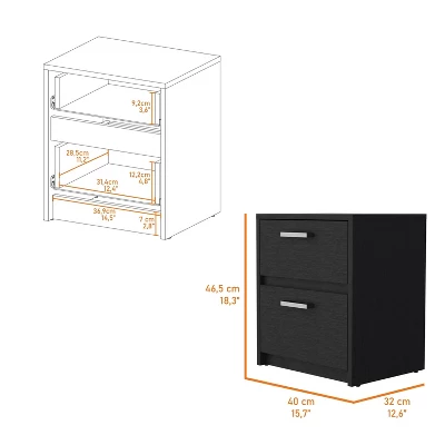 NicBex 2 Drawers Dresser For Bedroom,Chest Of Drawers With Metal Handle Design,Modern Freestanding Dresser,Storage Dressers For Bedroom 4 NicBex 2 Drawers Dresser For Bedroom,Chest Of Drawers With Metal Handle Design,Modern Freestanding Dresser,Storage Dressers For Bedroom - Image 2