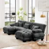NicBex Couches For Living Room 3-Seater Sofa Cloud Couch Comfy Chenille Upholstered Modular Deep Seat Sofa With 5 Pillows And Ottoman 1 NicBex Couches For Living Room 3-Seater Sofa Cloud Couch Comfy Chenille Upholstered Modular Deep Seat Sofa With 5 Pillows And Ottoman -Nicbex GUEST e6ae55ec 43c3 4ff6 aea5 42ac2cf7a1f8