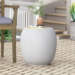 NicBex 15.75" Outdoor Side Table,Lightweight Concrete Patio End Table With Woven Design,Modern Accent Table For Garden,Patio & Deck 14 NicBex 15.75" Outdoor Side Table,Lightweight Concrete Patio End Table With Woven Design,Modern Accent Table For Garden,Patio & Deck -Nicbex GUEST e747e860 e07f 477e bad6 3a71501f830b