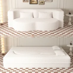 NicBex Modern Floor Convertible Sofa Bed Loveseat Couch With Pillows,Upholstered Futon Sofa For Living Room,Bedroom 17 NicBex Modern Floor Convertible Sofa Bed Loveseat Couch With Pillows,Upholstered Futon Sofa For Living Room,Bedroom -Nicbex GUEST e78bddac 8f1d 4bc6 87d8 52e5b6700bbc