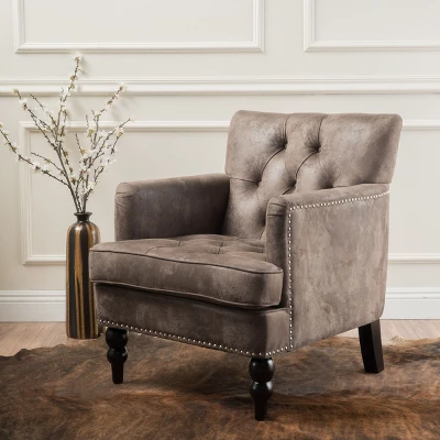 NicBex Harrison Tufted Club Chair - Upholstered Accent Armchair, Classic Living Room Seating 11 NicBex Harrison Tufted Club Chair - Upholstered Accent Armchair, Classic Living Room Seating - Image 9