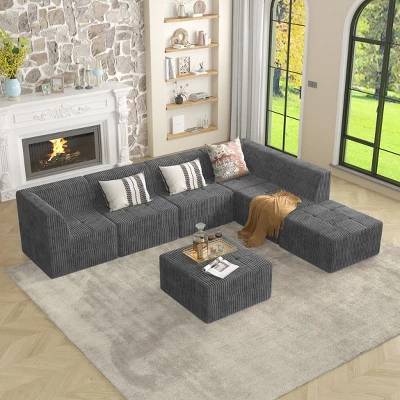 NicBex Couches For Living Room Single Seat Compressed Sofa Corduroy Sectional Sofa Couch Modern Upholstered Sofa Bed Sleeper For Apartment 10 NicBex Couches For Living Room Single Seat Compressed Sofa Corduroy Sectional Sofa Couch Modern Upholstered Sofa Bed Sleeper For Apartment - Image 8