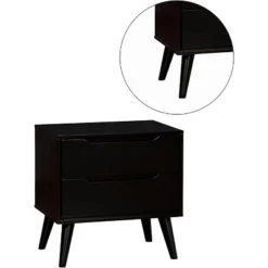 NicBex 24" Modern Nightstand With Tapered Legs,Wooden Night Stand With Drawers,Solid Rubberwood Bedside Table For Bedroom Furniture 12 NicBex 24" Modern Nightstand With Tapered Legs,Wooden Night Stand With Drawers,Solid Rubberwood Bedside Table For Bedroom Furniture -Nicbex GUEST e937b54f 3c77 4149 9f54 ddfc61d26a34 1