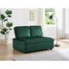 NicBex Convertible Sofa Bed Loveseat Couch With Pull Out Bed & Detachable Backs,Upholstered Velvet Sleeper Sofa For Living Room,Bedroom,Green