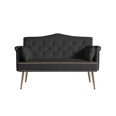 NicBex 2 Seater Loveseat Sofa Modern Upholstered Loveseat Couch With Tufted Back And Metal Legs Suitable For Living Room,Apartment 7 NicBex 2 Seater Loveseat Sofa Modern Upholstered Loveseat Couch With Tufted Back And Metal Legs Suitable For Living Room,Apartment - Image 5
