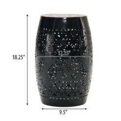 NicBex Outdoor End Table Modern Iron Outdoor Coffee Table Outdoor Side Table, Ceramic Tile Patio Table Small Table For Backyard, Balcony, Porch