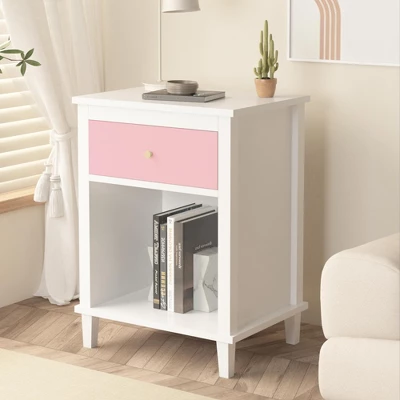 NicBex Wood Night Stand With Drawer&Shelf,Wood Side Table For Kids&Adults,Modern Nightstand With Storage,Bedside Table For Bedroom,Living Room 8 NicBex Wood Night Stand With Drawer&Shelf,Wood Side Table For Kids&Adults,Modern Nightstand With Storage,Bedside Table For Bedroom,Living Room - Image 6