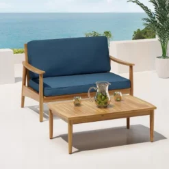 Modern Outside Willowbrook Loveseat And Coffee Table,blue -Christopher Knight Home 21 Modern Outside Willowbrook Loveseat And Coffee Table,blue -Christopher Knight Home -Nicbex GUEST ee2ecd9e 1e09 4cb1 a1b4 1128319c1e3b
