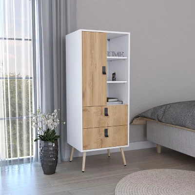 NicBex 2 Drawers Dresser For Bedroom With 4 Shelves,Chest Of Drawers With Metal Handles,Storage Dressers For Bedroom 3 NicBex 2 Drawers Dresser For Bedroom With 4 Shelves,Chest Of Drawers With Metal Handles,Storage Dressers For Bedroom