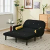 NicBex Modern Velvet Convertible Sofa Loveseat With Side Pockets & USB Port,Comfy Sleeper Sofa For Living Room,Apartment