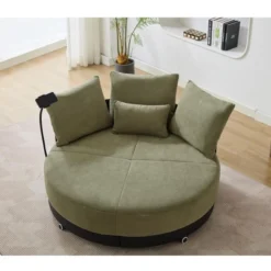 NicBex Couches For Living Room 52.75'' Oversized Round Swivel Chair Upholstered Sofa Couples Chair With Adjustable Phone Stand For Bedroom 15 NicBex Couches For Living Room 52.75'' Oversized Round Swivel Chair Upholstered Sofa Couples Chair With Adjustable Phone Stand For Bedroom -Nicbex GUEST f10ede94 472f 45d1 bc70 0aa7d07d2c4a