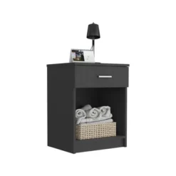 NicBex Nightstand With 1 Drawer, Bedside Table With Open Shelf, Modern Night Stand For Bedroom Living Room -Nicbex GUEST f1be4e25 bb66 4d65 a890 04efe6ff002b